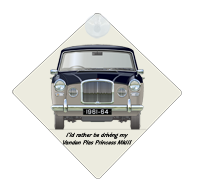 Vanden Plas Princess MkII 1961-64 Car Window Hanging Sign